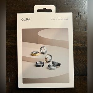 Oura Ring Sizing Kit with Gold, Silver, and Black Rings